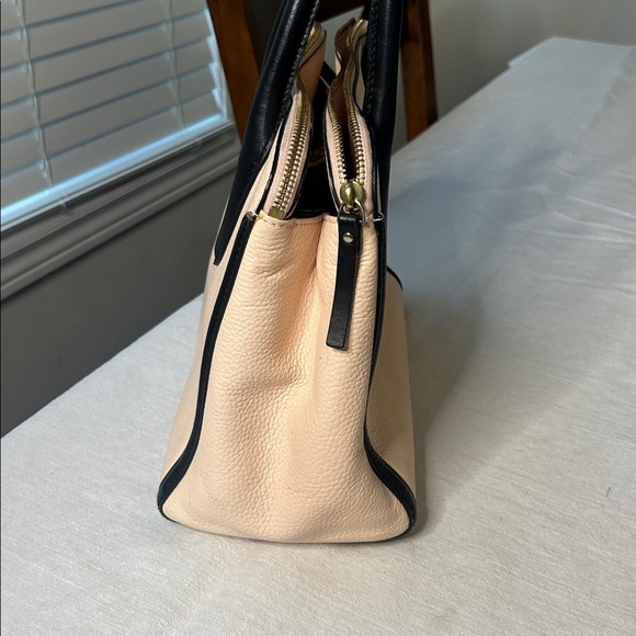 Kate Spade New York Caroline Lane Duncan Soft Roseta/Black Leather Satchel Bag - Picture 7 of 17